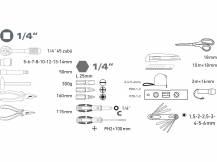 Obrázek k výrobku 68879 - EXTOL LADY sada nářadí 47ks, 1/4", CrV