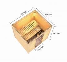 Obrázek k výrobku 71382 - finská sauna KARIBU ADELINA (6168)
