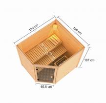 Obrázek k výrobku 71385 - finská sauna KARIBU ELEA (6170)