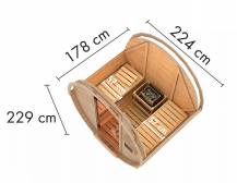 Obrázek k výrobku 54564 - finská sauna KARIBU FASSAUNA 1 (63447)