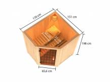 Obrázek k výrobku 21909 - finská sauna KARIBU FAURIN (6190)
