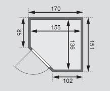 Obrázek k výrobku 21909 - finská sauna KARIBU FAURIN (6190)