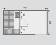 Obrázek k výrobku 54483 - finská sauna KARIBU HYGGE (86314) s předsíní