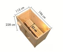 Obrázek k výrobku 93069 - finská sauna KARIBU HYTTI 0 (355) natur LG4501