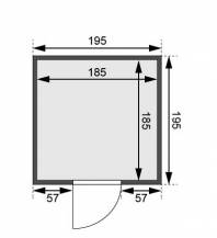 Obrázek k výrobku 71384 - finská sauna KARIBU JARA (6172)