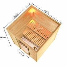 Obrázek k výrobku 71384 - finská sauna KARIBU JARA (6172)