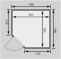 Obrázek k výrobku 22084 - finská sauna KARIBU JARIN (71360)