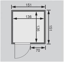 Obrázek k výrobku 54132 - Finská sauna KARIBU NORIN (75588)