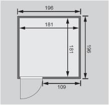 Obrázek k výrobku 54134 - Finská sauna KARIBU RODIN (75730)