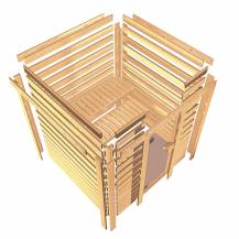 Obrázek k výrobku 67820 - finská sauna KARIBU SANDRA (6160)