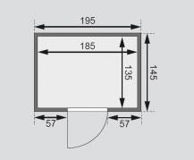 Obrázek k výrobku 21915 - finská sauna KARIBU SELENA (6164)