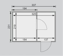 Obrázek k výrobku 54150 - Finská sauna KARIBU SKROLLAN 2 (86292) tm. šedá s předsíní