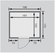 Obrázek k výrobku 54118 - Finská sauna KARIBU SODIN (75698)