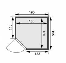 Obrázek k výrobku 71383 - finská sauna KARIBU TILDA (6174)