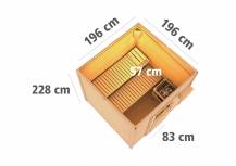 Obrázek k výrobku 54145 - Finská sauna KARIBU TORGE (86183)