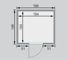 Obrázek k výrobku 54145 - Finská sauna KARIBU TORGE (86183)