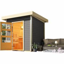 Obrázek k výrobku 54146 - Finská sauna KARIBU TORGE (86187) tm. šedá