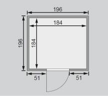 Obrázek k výrobku 54146 - Finská sauna KARIBU TORGE (86187) tm. šedá