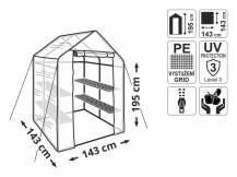 Obrázek k výrobku 95178 - Fóliovník PORRI 143x143x195 cm