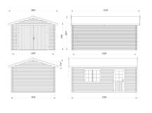 Obrázek k výrobku 39531 - Garáž EKO-LINE Tonda 15,9 m2  350 x 520 cm tl 34 mm