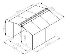 Obrázek k výrobku 91229 - GARÁŽ na robotickou sekačku SMART A - plechová