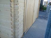 Obrázek k výrobku 37608 - GARÁŽ Rasmus 19 m2 - s dřevěnými dveřmi (380x570cm) tl. 44mm