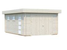 Obrázek k výrobku 37608 - GARÁŽ Rasmus 19 m2 - s dřevěnými dveřmi (380x570cm) tl. 44mm