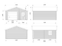 Obrázek k výrobku 20562 - Garáž Roger 21,9 + 5,2 m2  - výsuvná vrata .