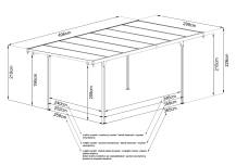 Obrázek k výrobku 88431 - hliníková pergola LANITPLAST ALU 53 antracit + bronz PC LG4121