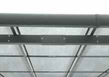 Obrázek k výrobku 88432 - hliníková pergola LANITPLAST ALU 53 antracit + čirý PC LG4148