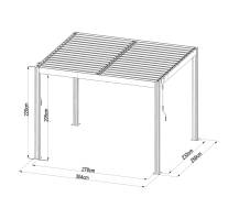 Obrázek k výrobku 92021 - hliníková pergola LANITPLAST BIOCLIMATIC 32 BASIC LG4288
