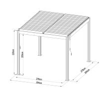 Obrázek k výrobku 92022 - hliníková pergola LANITPLAST BIOCLIMATIC 33 BASIC LG4292
