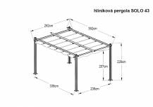 Obrázek k výrobku 62002 - hliníková pergola LANITPLAST SOLO 43