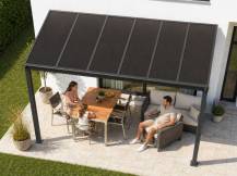 Obrázek k výrobku 62013 - hliníková pergola LANITPLAST WALL 33 antracit + bronz PC