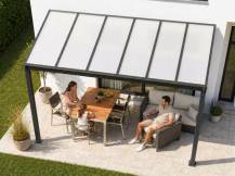 Obrázek k výrobku 62011 - hliníková pergola LANITPLAST WALL 33 antracit + opál PC