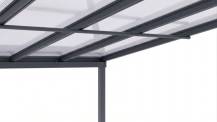 Obrázek k výrobku 62011 - hliníková pergola LANITPLAST WALL 33 antracit + opál PC