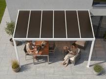Obrázek k výrobku 62014 - hliníková pergola LANITPLAST WALL 33 bílá + bronz PC