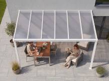 Obrázek k výrobku 62008 - hliníková pergola LANITPLAST WALL 33 bílá + čirý PC