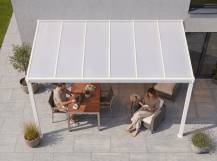 Obrázek k výrobku 62012 - hliníková pergola LANITPLAST WALL 33 bílá + opál PC