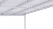 Obrázek k výrobku 62012 - hliníková pergola LANITPLAST WALL 33 bílá + opál PC