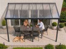Obrázek k výrobku 62016 - hliníková pergola LANITPLAST WALL 43 antracit + čirý PC