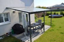 Obrázek k výrobku 62017 - hliníková pergola LANITPLAST WALL 43 antracit + opál PC