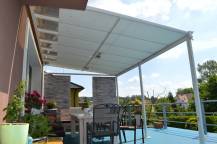 Obrázek k výrobku 62019 - hliníková pergola LANITPLAST WALL 43 bílá + čirý PC