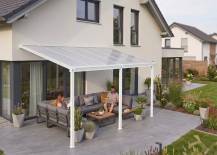 Obrázek k výrobku 62020 - hliníková pergola LANITPLAST WALL 43 bílá + opál PC