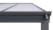Obrázek k výrobku 62022 - hliníková pergola LANITPLAST WALL 53 antracit + čirý PC