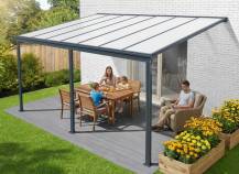 Obrázek k výrobku 62023 - hliníková pergola LANITPLAST WALL 53 antracit + opál PC