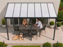 Obrázek k výrobku 62023 - hliníková pergola LANITPLAST WALL 53 antracit + opál PC