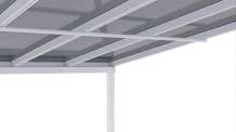 Obrázek k výrobku 62024 - hliníková pergola LANITPLAST WALL 53 bílá + bronz PC