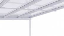 Obrázek k výrobku 62005 - hliníková pergola LANITPLAST WALL 53 bílá + čirý PC