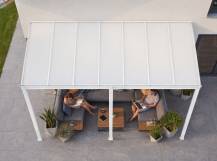 Obrázek k výrobku 62025 - hliníková pergola LANITPLAST WALL 53 bílá + opál PC